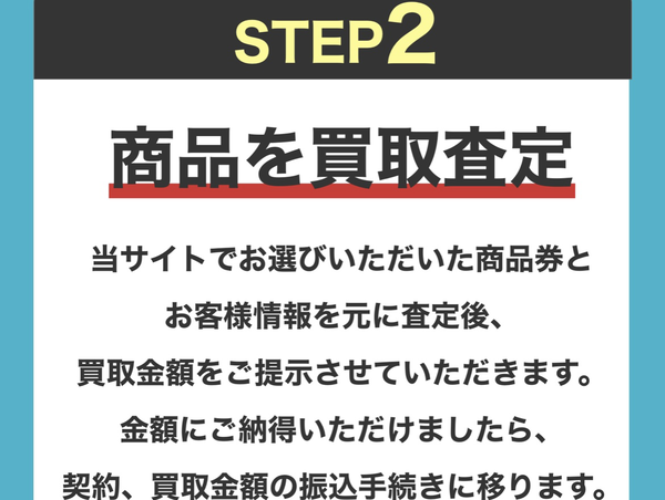 STEP2 商品の買取査定