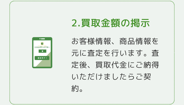 STEP2 買取金額の掲示