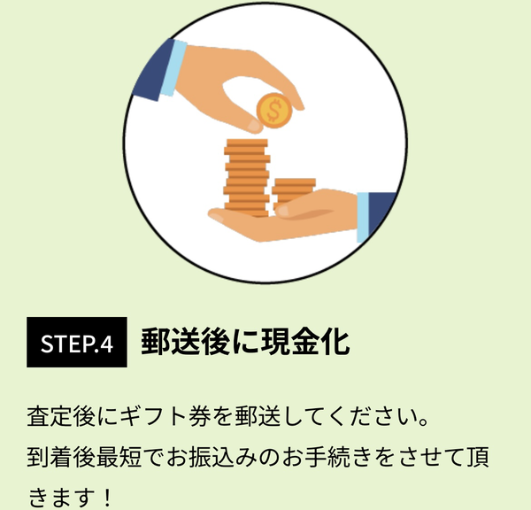 STEP3 即日現金振込み