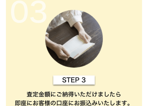 STEP3 買取代金の振込み