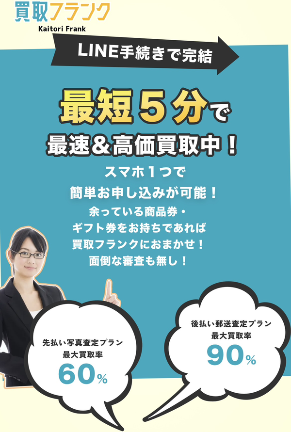 先払い買取業者 買取フランク 徹底解説　最新2024