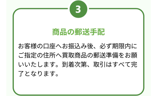 STEP3 後日商品を発送