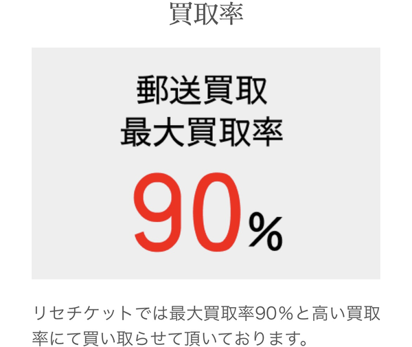 リセチケット 郵送買取