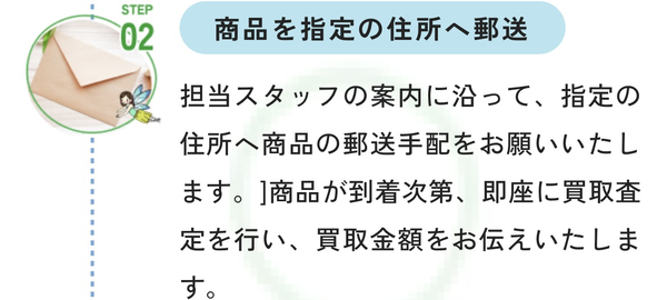 STEP2 商品を指定の住所へ郵送