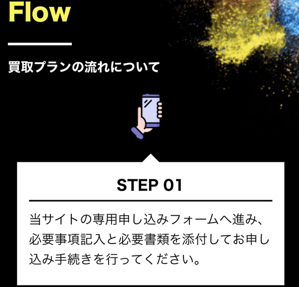 STEP1 はじめに申し込みフォームから買取申込み