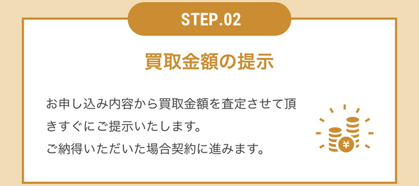 STEP2 買取金額の提示