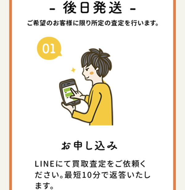 リサイクル買取 後日発送（先払い買取）